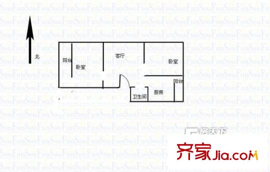 湘雅村武警宿舍 戶型圖 3