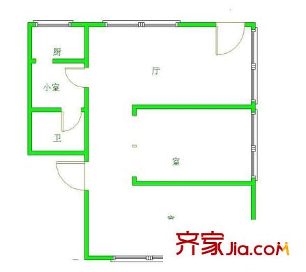 園林局小區(qū) 戶型圖 1