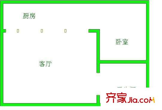 明秀宮 1室 戶型圖