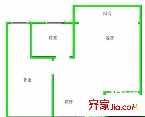 利宇廣場 2室 戶型圖