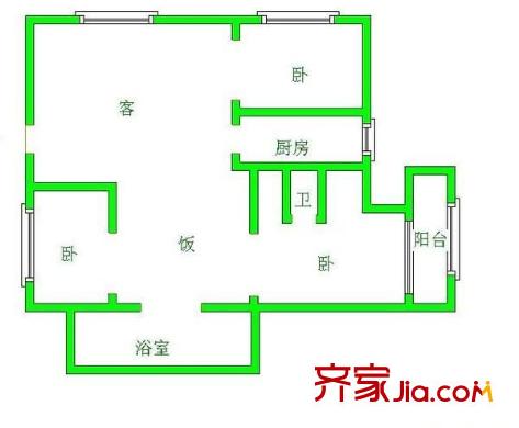 利宇廣場(chǎng) 3室 戶型圖