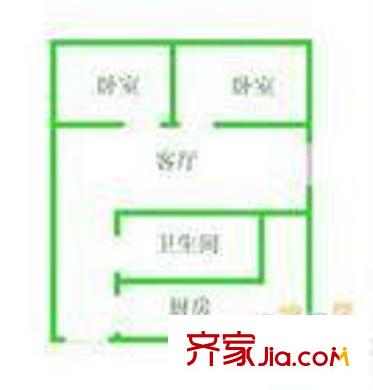 三五廠生活區(qū)戶型圖u=894364229973944066&fm=0&gp=0 2室1廳1衛(wèi)1廚