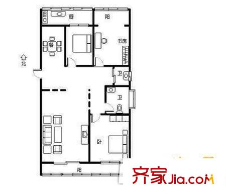 實驗三中經(jīng)適房 戶型圖