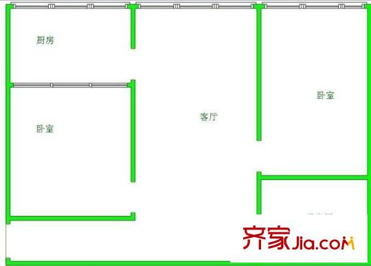 瑞苑A棟 2室 戶型圖