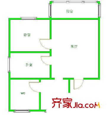 十號樓戶型圖戶型圖1 2室1廳1衛(wèi)1廚