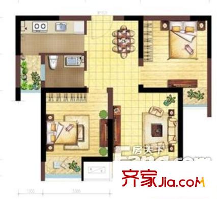 世紀(jì)商務(wù)城戶型圖戶型圖1 2室2廳1衛(wèi)1廚