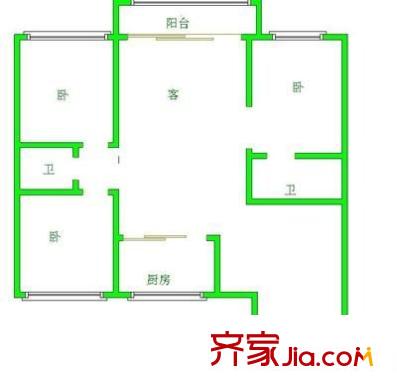 利宇廣場(chǎng) 3室 戶型圖