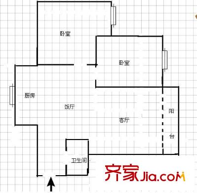 利宇廣場(chǎng) 2室 戶型圖