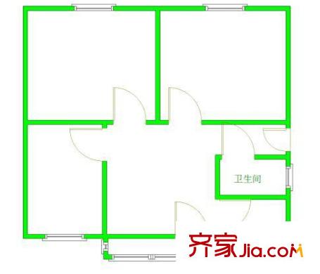 沁苑商務(wù)公寓 戶型圖 2