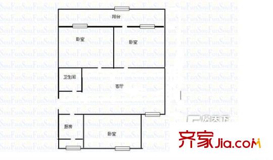 片子山小區(qū) 戶型圖 1