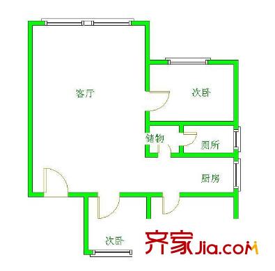 科研所宿舍戶型圖1309417906799_000 3室1廳1衛(wèi)1廚