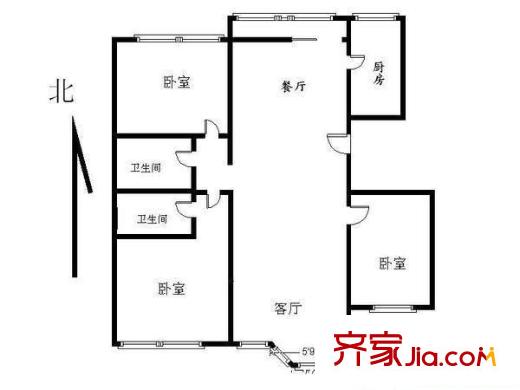 省地勘院宿舍 戶型圖