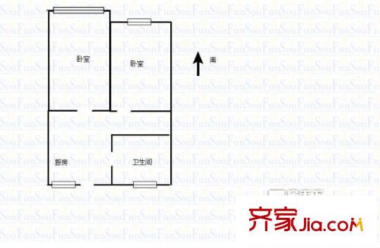 林泉電機(jī)廠宿舍 戶型圖 1