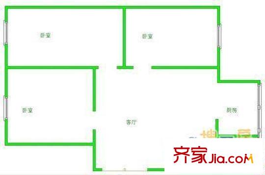 林泉電機(jī)廠宿舍戶型圖戶型圖1 3室1廳1衛(wèi)1廚