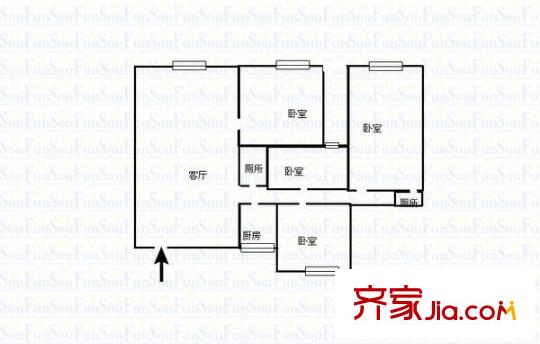 聯(lián)通大廈 4室 戶型圖