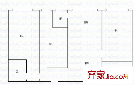 安夏大廈 3室 戶型圖