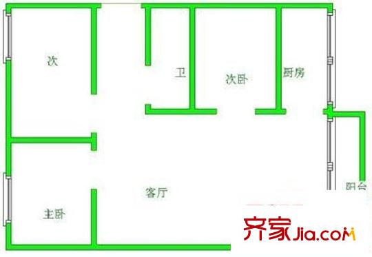 瑞苑A棟 3室 戶型圖