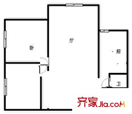 智誠大廈 2室 戶型圖