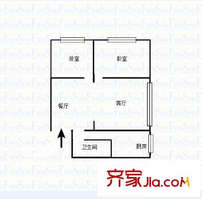 智誠大廈 2室 戶型圖