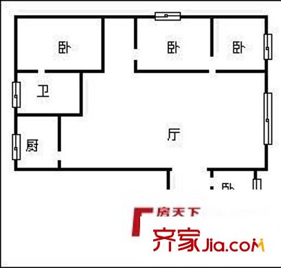 智誠大廈 4室 戶型圖