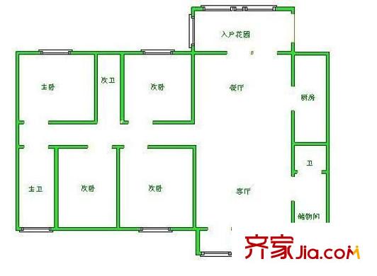 南國花錦 5室 戶型圖