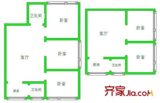 鴻基鴻通城 5室 戶型圖