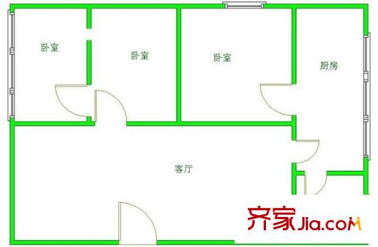 煤炭廳宿舍 0室 戶型圖