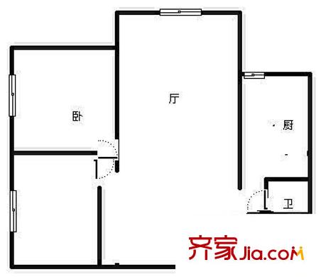 智誠大廈 2室 戶型圖