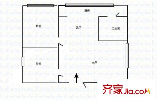 智誠大廈 3室 戶型圖