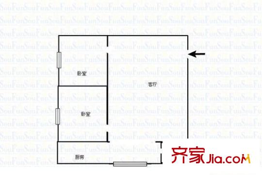 智誠大廈 3室 戶型圖