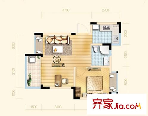 華屹御景苑 戶型圖 1