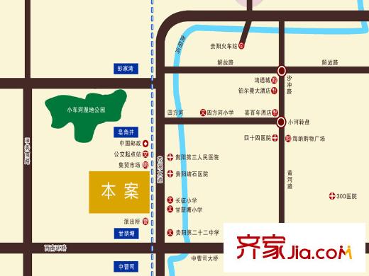 華屹御景苑交通圖