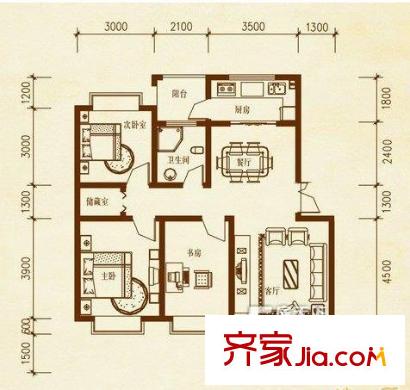 公路局宿舍 1室 戶型圖