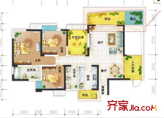 公路局宿舍 4室 戶型圖
