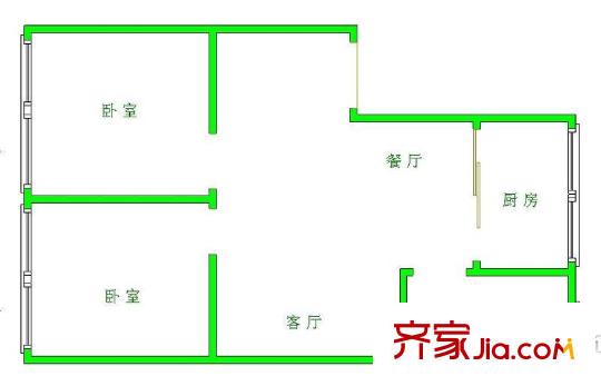 貴鐵新苑 戶型圖 1