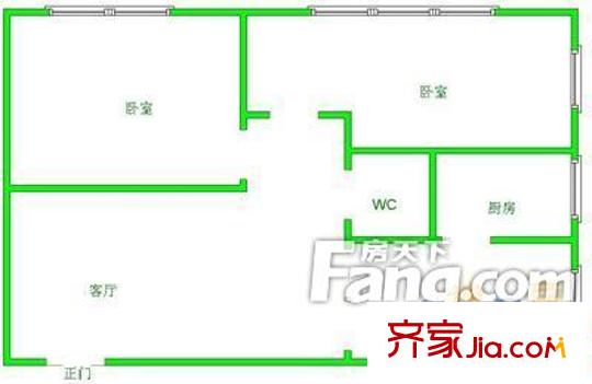 紡紗廠宿舍 戶型圖 1