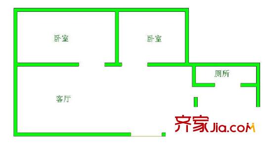 飛機壩小區(qū)戶型圖飛機壩附近民宅 戶型圖1 2室1廳1衛(wèi)1廚