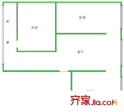 飛機(jī)壩小區(qū)戶型圖1308472128743 3室1廳1衛(wèi)1廚