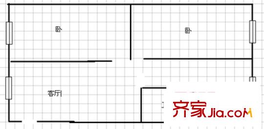 慈庵農(nóng)科委宿舍 2室 戶型圖