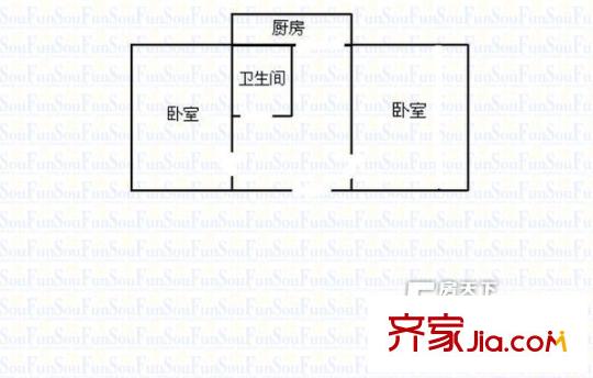 吉新社供銷宿舍 戶型圖 1