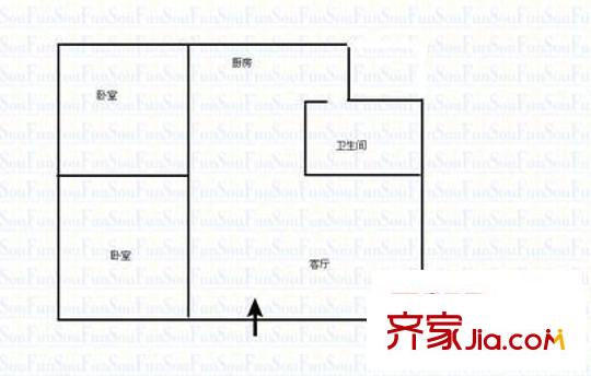 慈庵農科委宿舍 2室 戶型圖