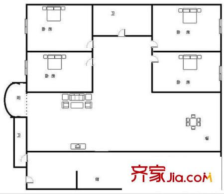 財(cái)政廳宿舍 戶型圖 2
