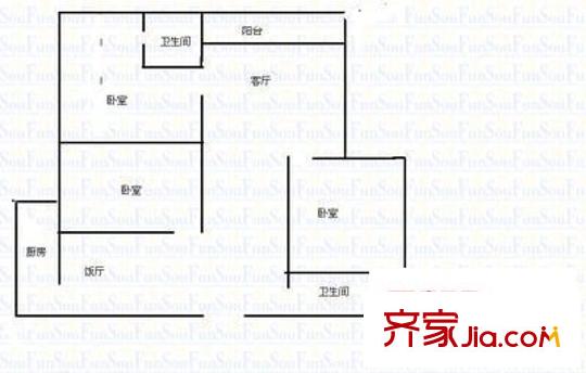 中創(chuàng)聯(lián)合大廈 4室 戶型圖