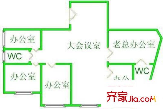 中創(chuàng)聯(lián)合大廈 4室 戶型圖