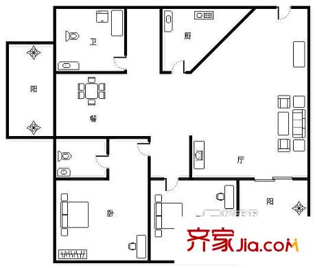 貴鐵新苑 戶型圖 3