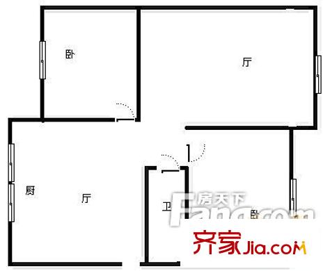 紡紗廠宿舍 戶型圖 2