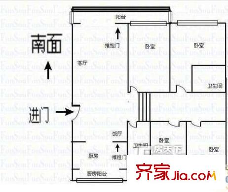 紡紗廠宿舍 戶型圖 3