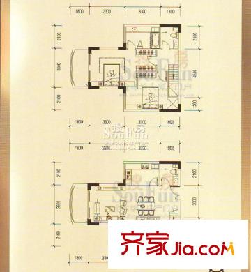 御景天下戶型圖C復(fù)戶型 5室3廳3衛(wèi)1廚