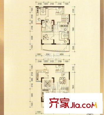 御景天下戶型圖D2復(fù) 4室2廳2衛(wèi)1廚