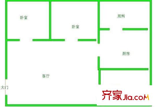 怡景華庭 3室 戶型圖